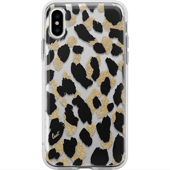 LAUT Accessories - Glittered & Black Leopard Print Case iPhone X/XS